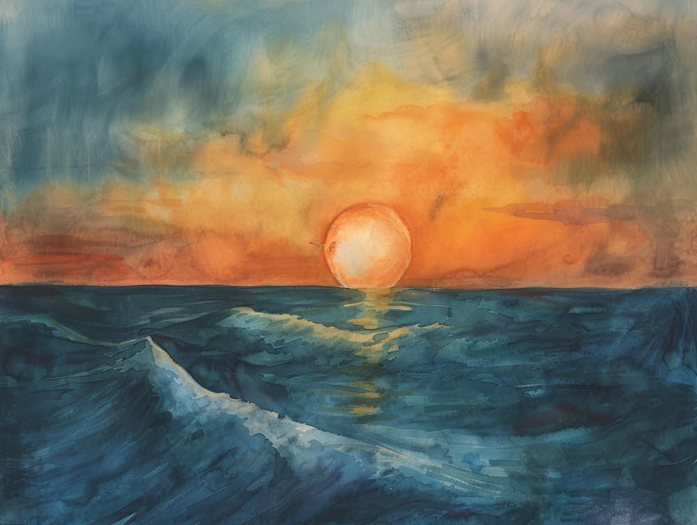 Sunset Over The Ocean 105