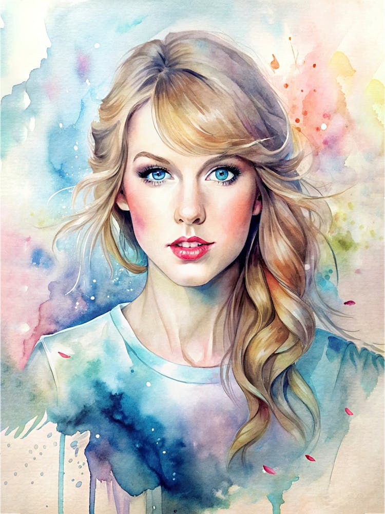 Taylor Swift In Watercolor
