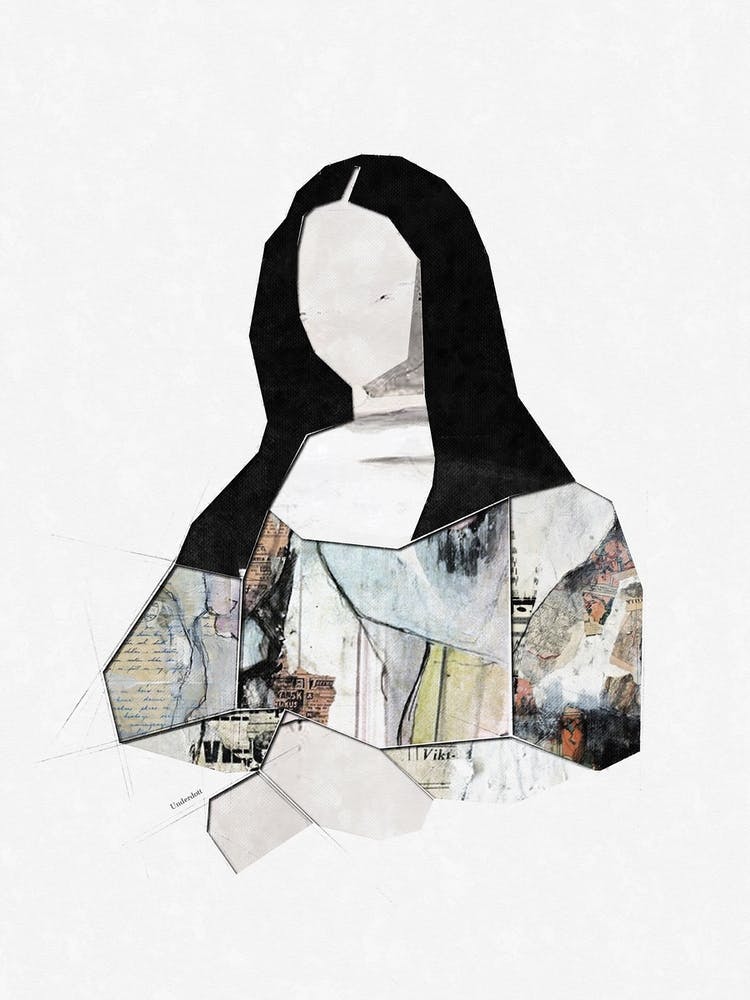 Mona Lisa Abstract Minimal Geometric