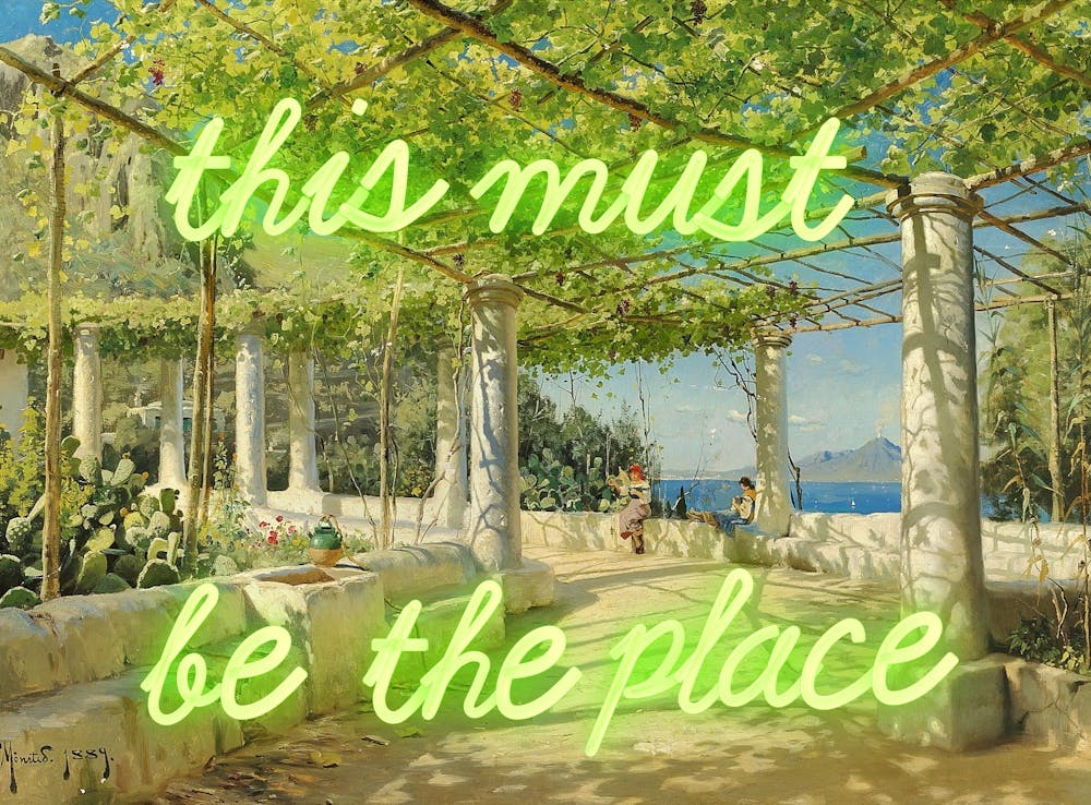 This must be the place - Vintage altered art - Trendy wall decor
