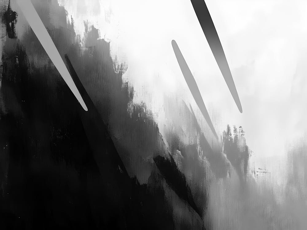 Black And White Abstract Painting 23