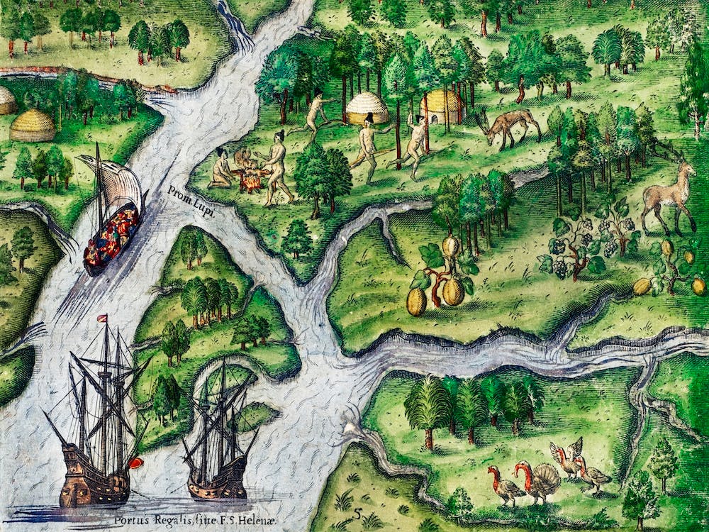 Port Royal, South Carolina Illustration From Grand Voyages (1596), 1