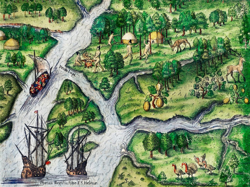 Port Royal, South Carolina Illustration From Grand Voyages (1596), 1