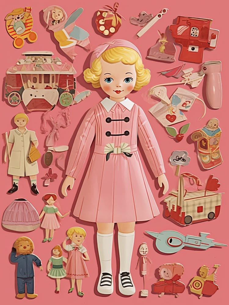Vintage Paper Doll Kitsch 5