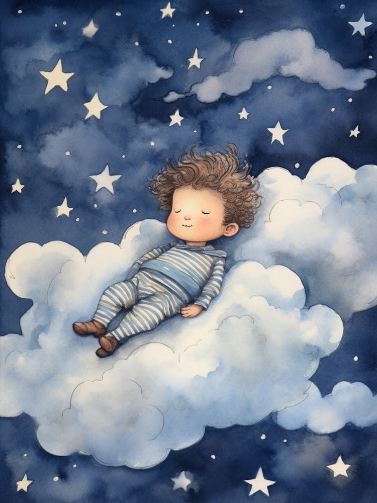 Boy Sleeping In Clouds 2