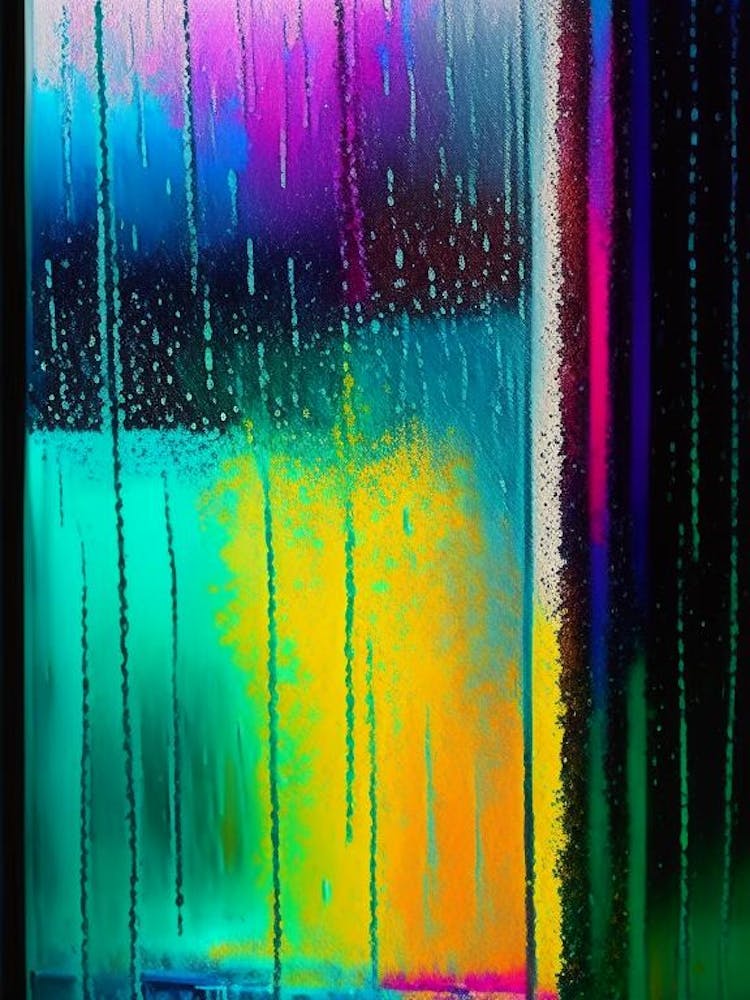 Rain On Window Water Waterscape Bright Abstract 3