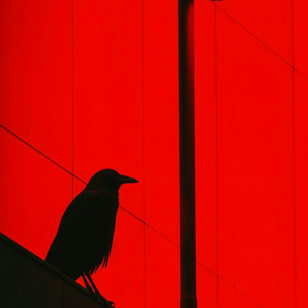 Silhouette Of A Crow