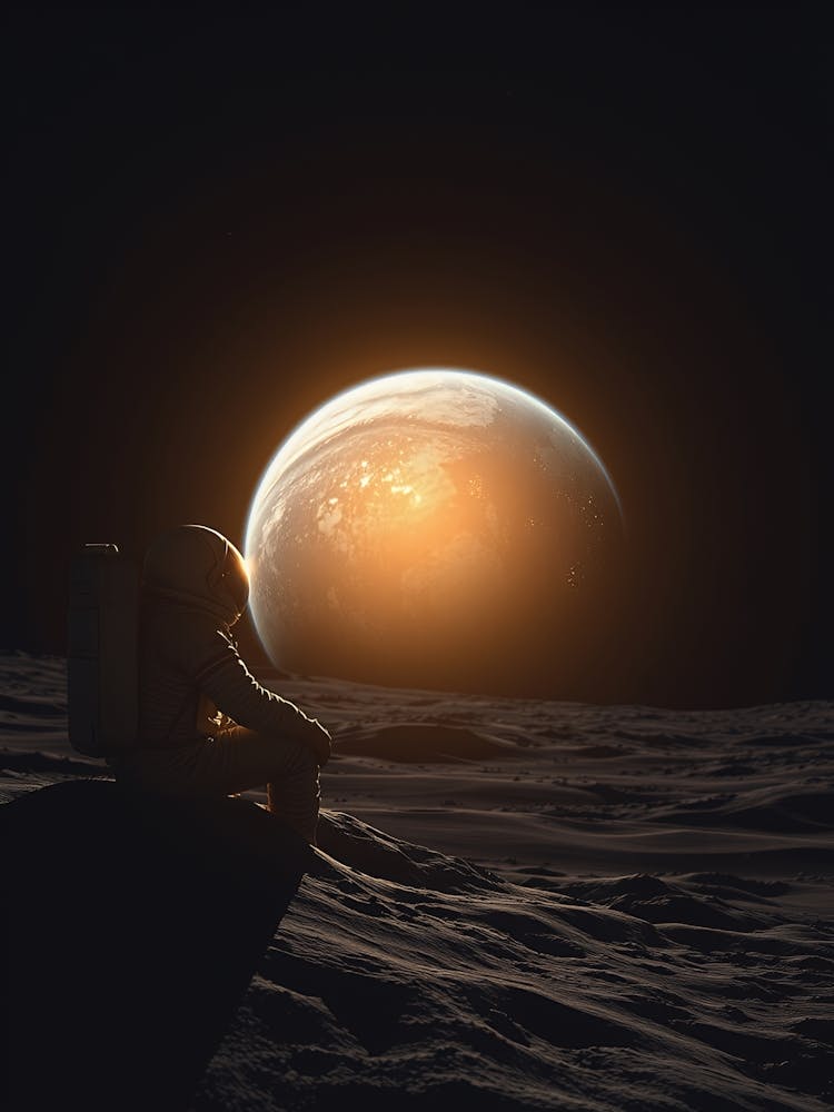 Astronaut On The Moon 4