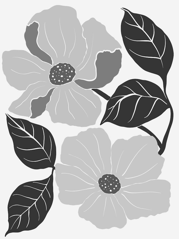 Black And White Flowers 95