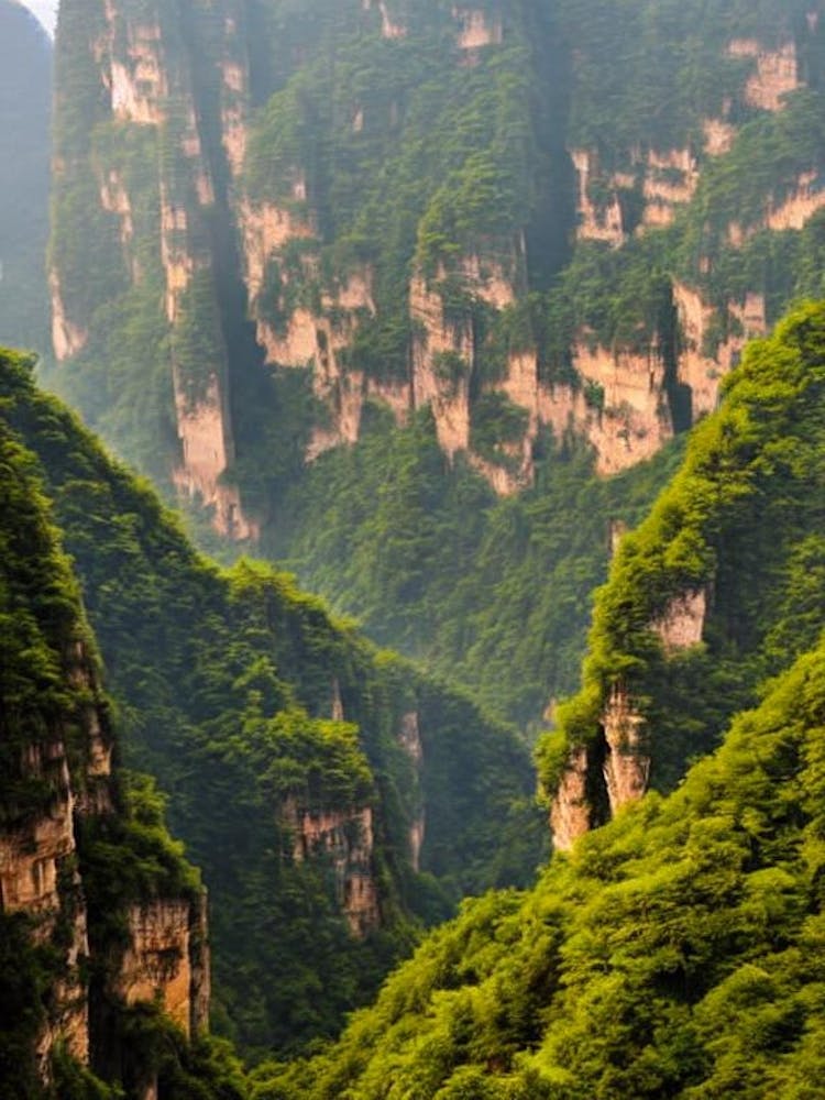 Zhangjiajie National Forest Park China Vintage Poster