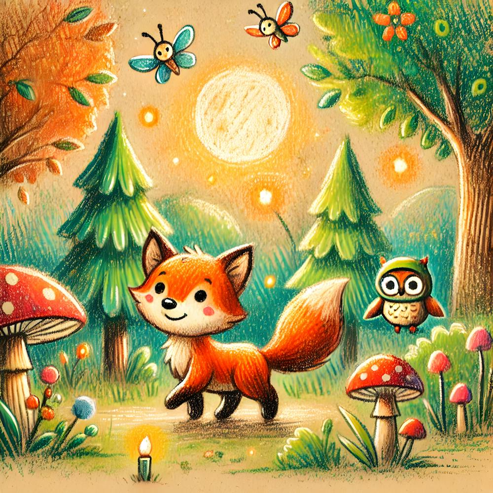 The Fox And The Forest Of Lights