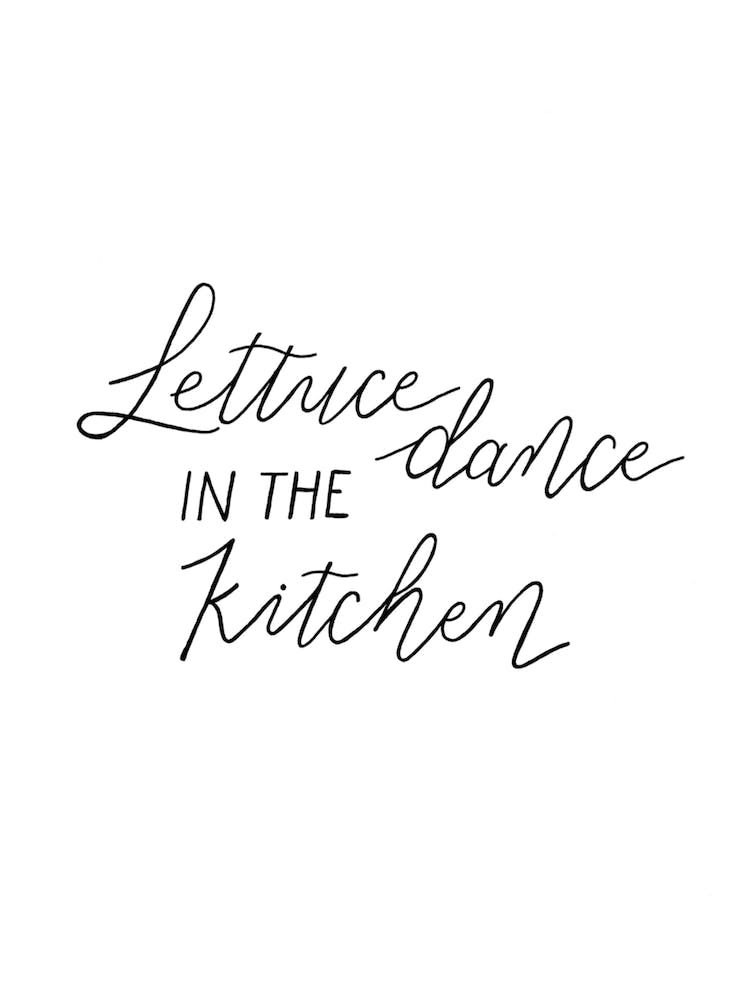 Lettuce Dance In The Kitchen Print