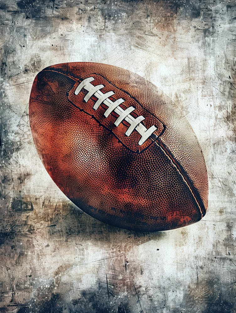 American Football On Grunge Background