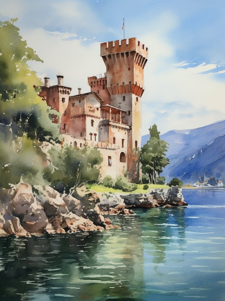Isola Bella Italien Aquarell 1