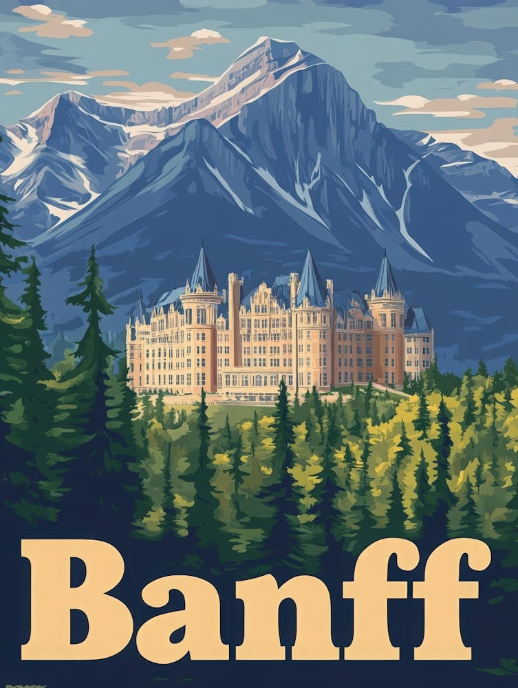 Aihrgdesign A Vintage Travel Poster Of Banff