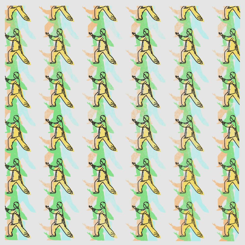 Tai Chi Pattern, martial arts, illustration, wall art