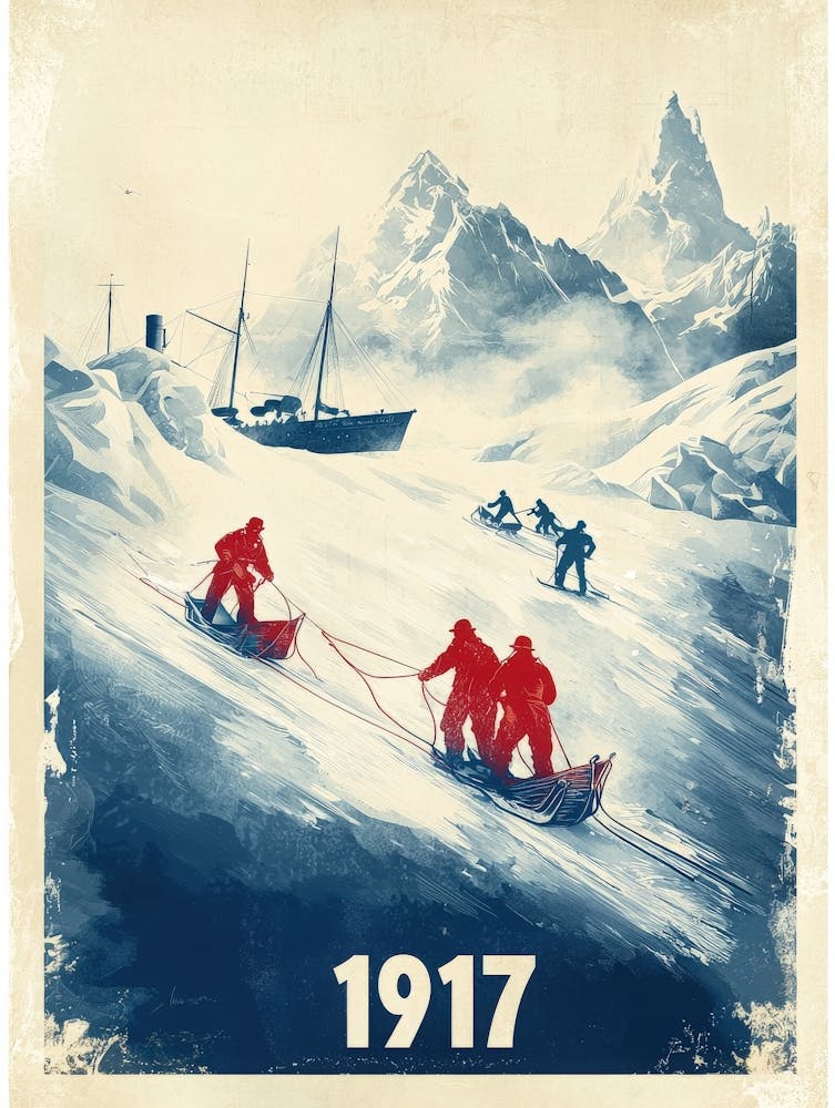 Aihrgdesign Affiche d'aventure vintage d'une région polaire dramatique 1fbdd759 F05f 4974 9e03 C89e3a293264 3