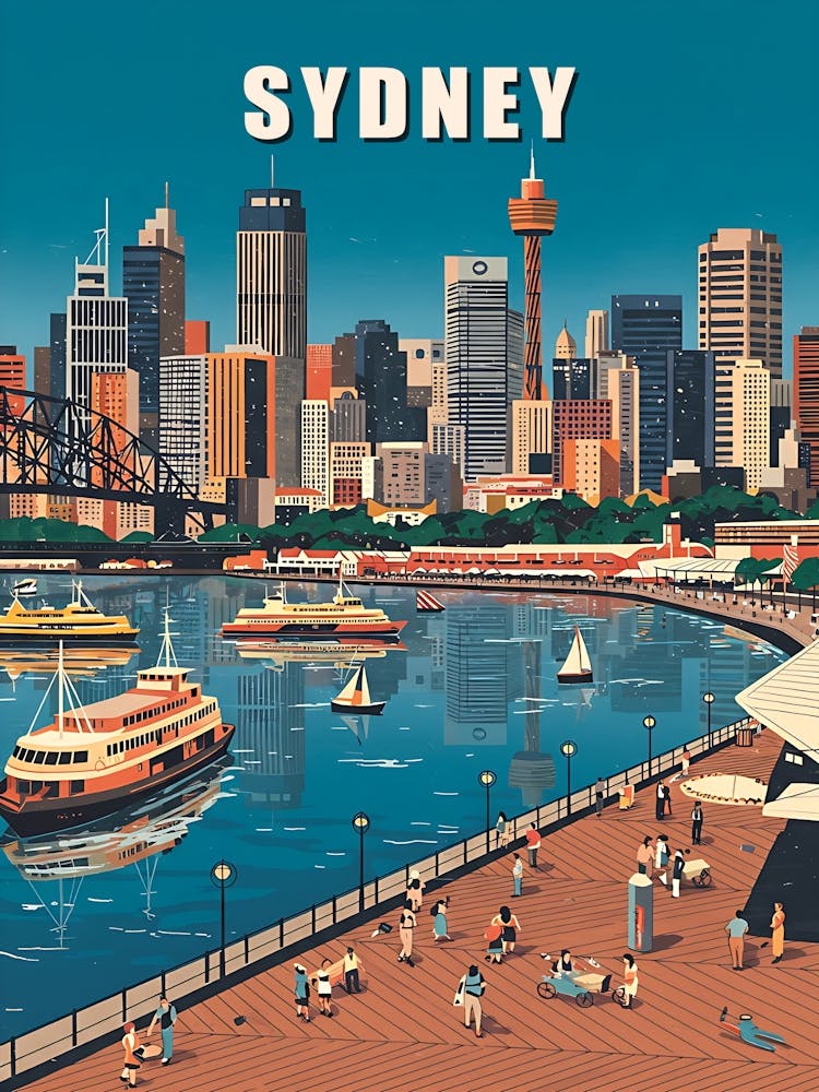 Sydney Vintage Travel Poster 31