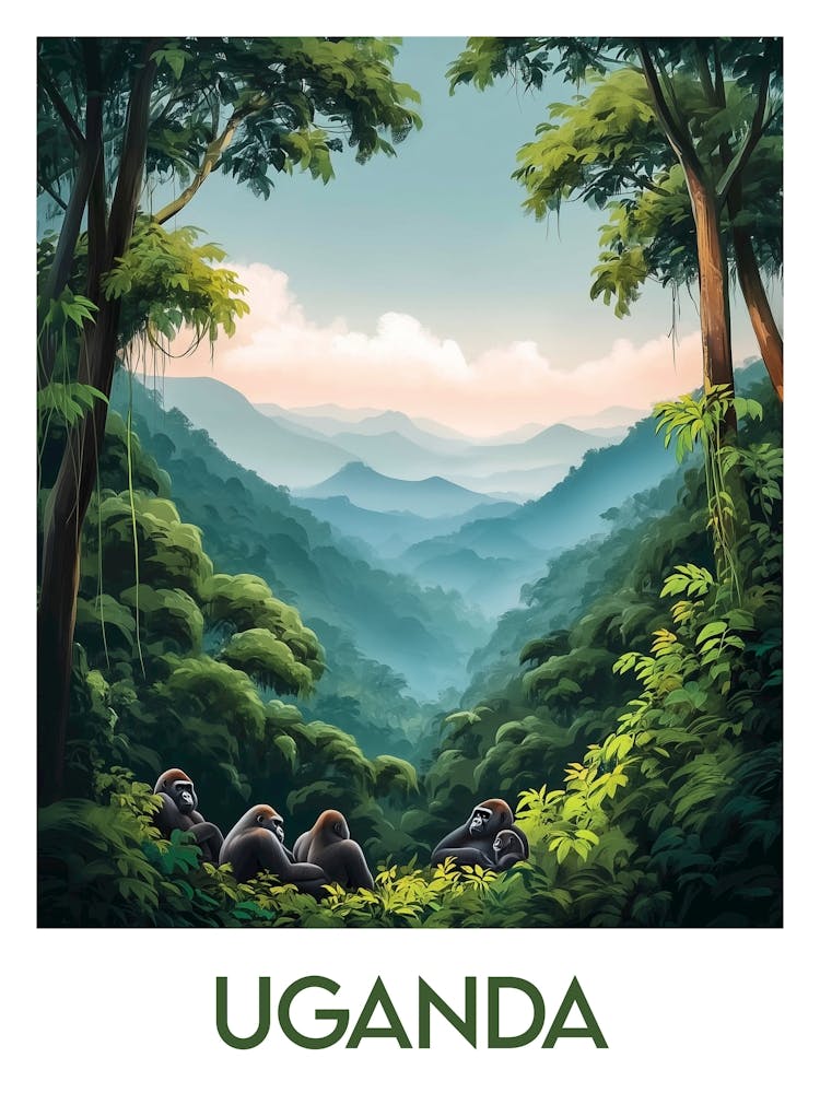 Affiche de voyage Uganda 1