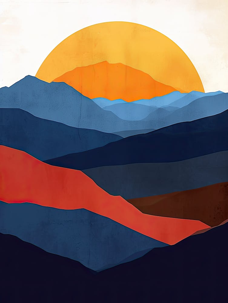 Sunset In The Mountains, Minimalism 6