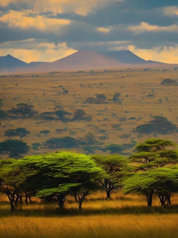 Maasai Mara National Park 2 Kenya Vintage Poster