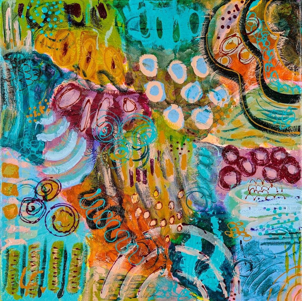 Reef Radiance Abstract Painting
