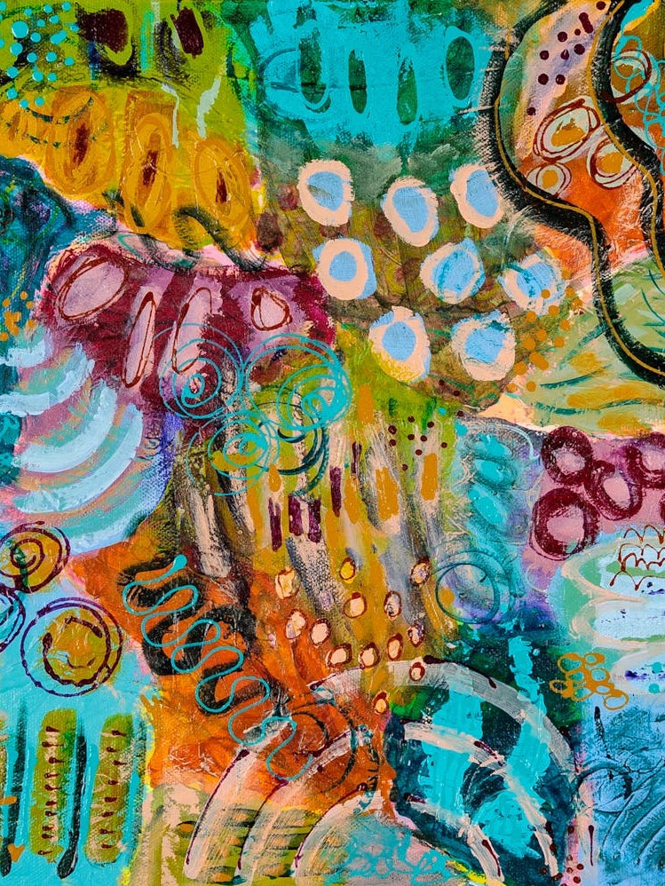 Reef Radiance Abstract Painting