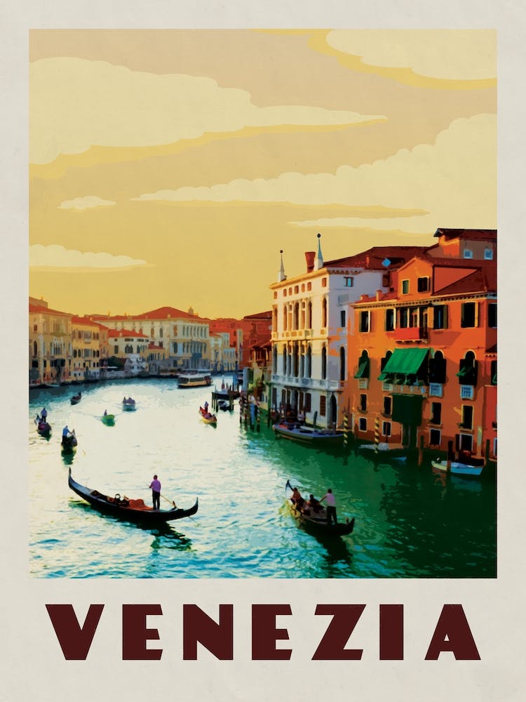Venice Italy Travel Poster