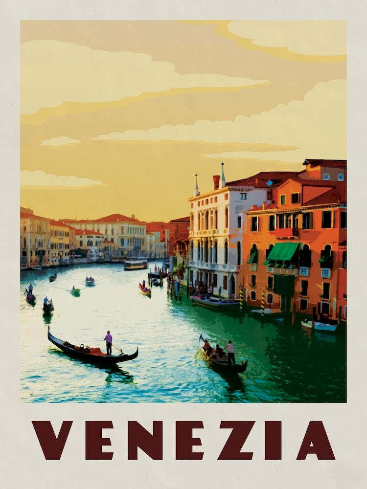 Venice Italy Travel Poster