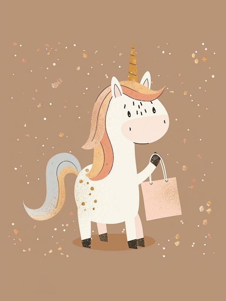 Unicorn Shopping Muted Pastels 1