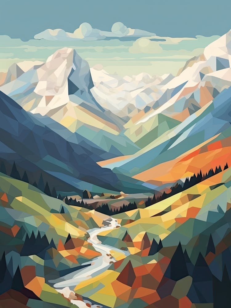 The Alps   Geometric Vector Illustration 6