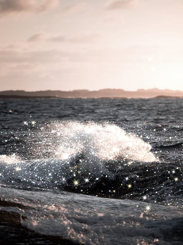 Wave Sunset Glitter
