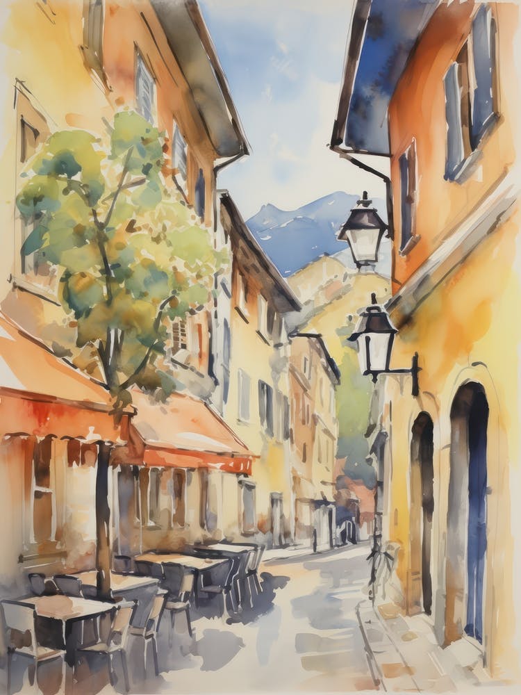 Brescia, Italy Watercolour Streets 3