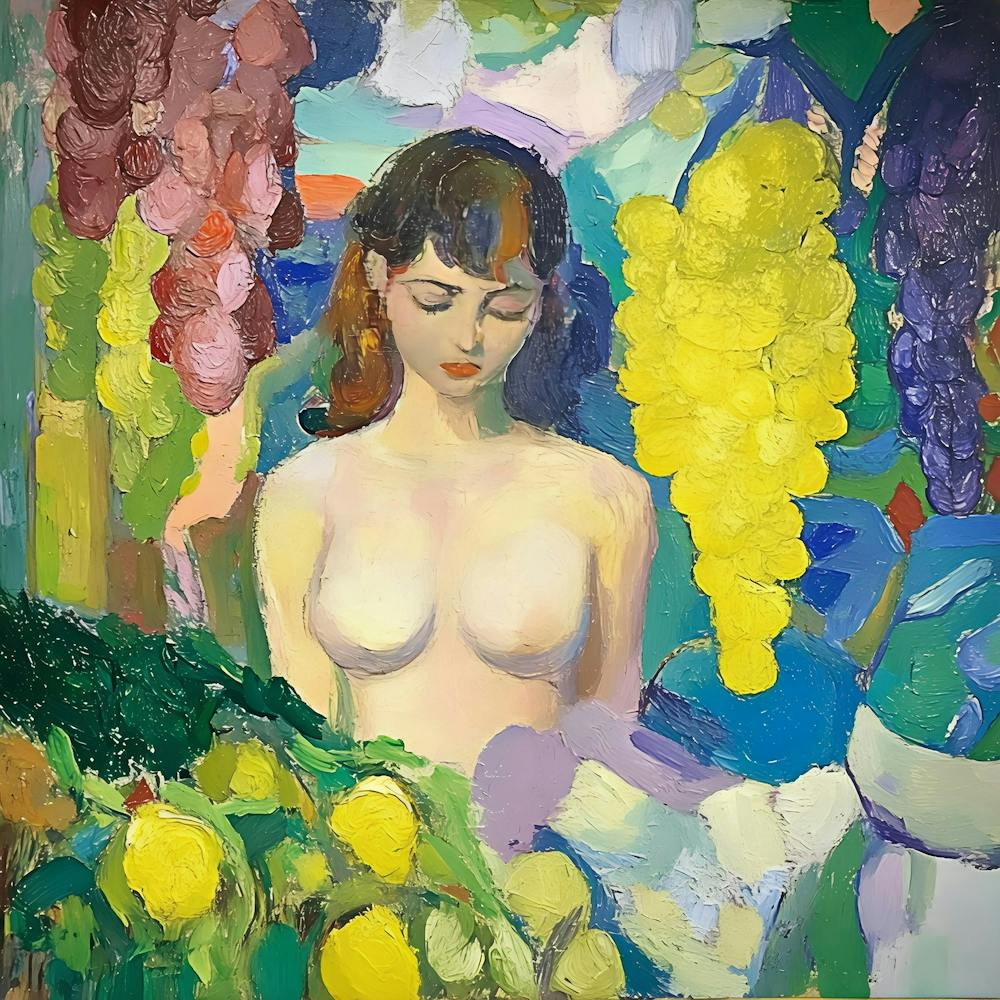 Nude Woman With Fruit 1
