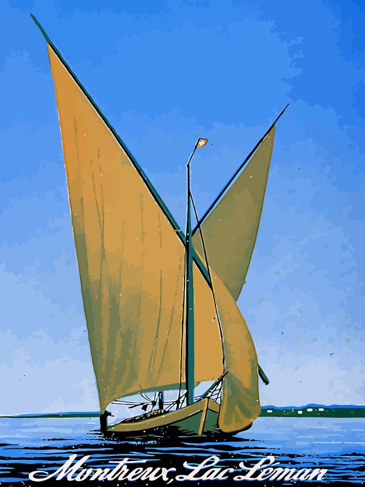 Montreux, Sailing On the Lake Geneva, Switzerland