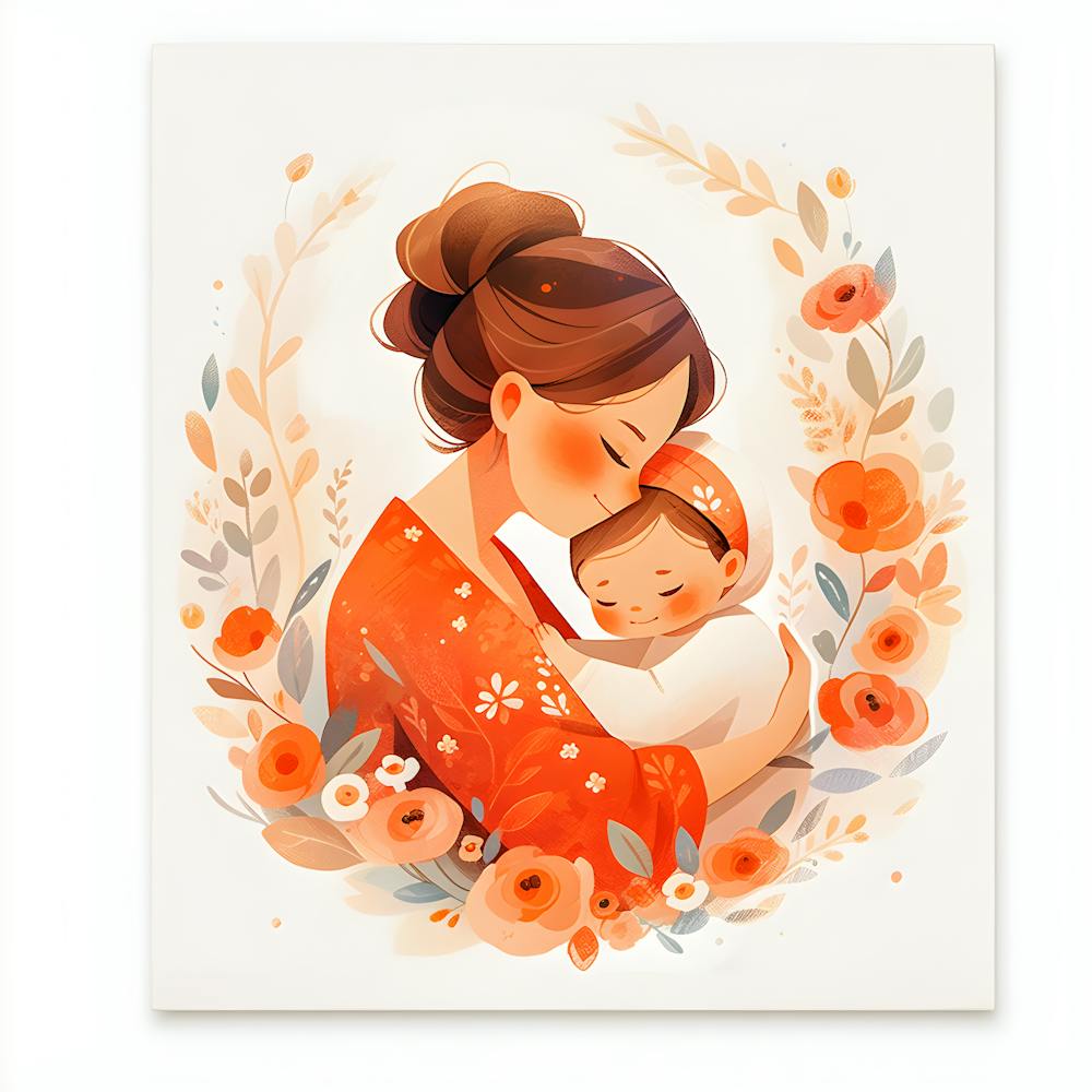 Soft Moments Mom And Baby Floral