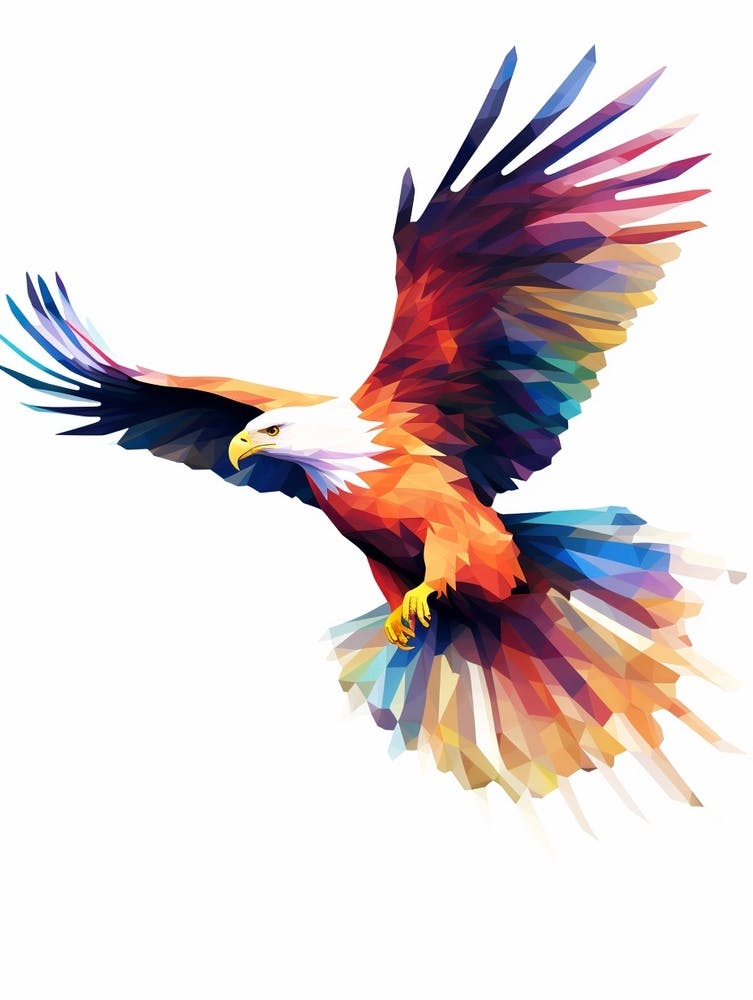 Colourful Geometric Bird Eagle