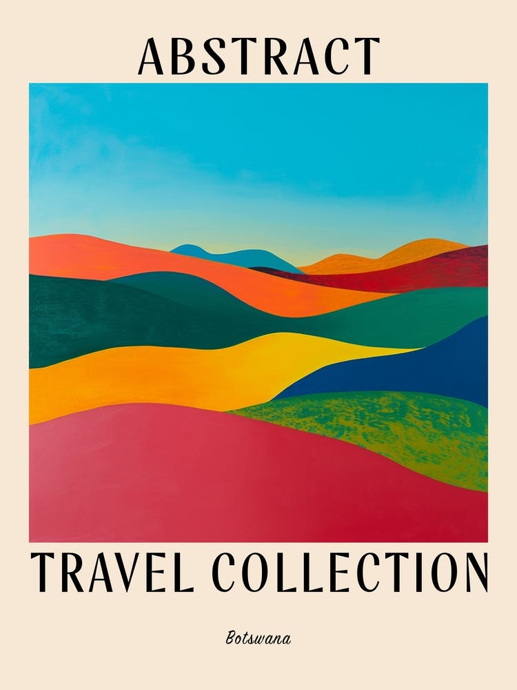Abstract Travel Collection Poster Botswana 4
