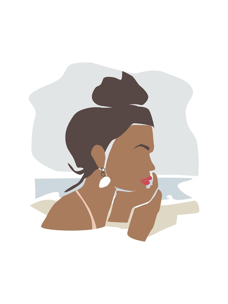 Summer Cutout Girl With Bun