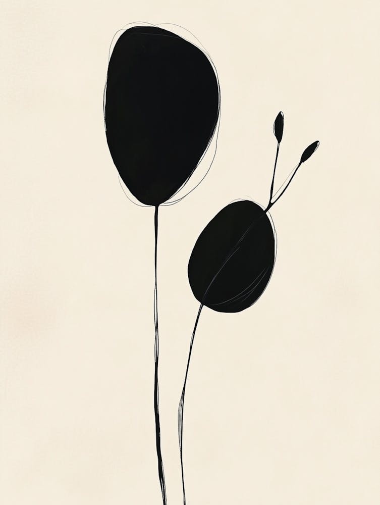 Black And White Flowers 1