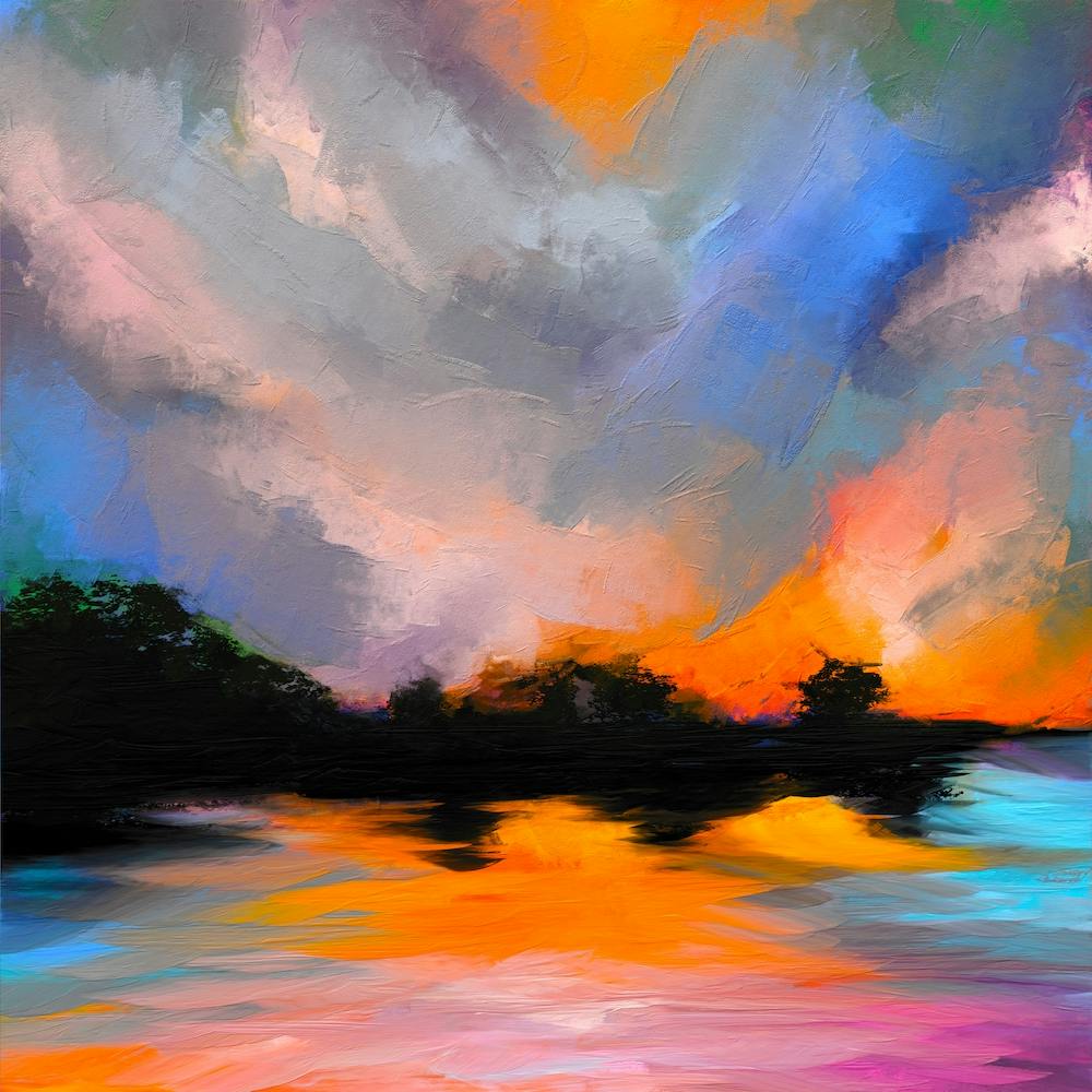 Scene On The Lake Square