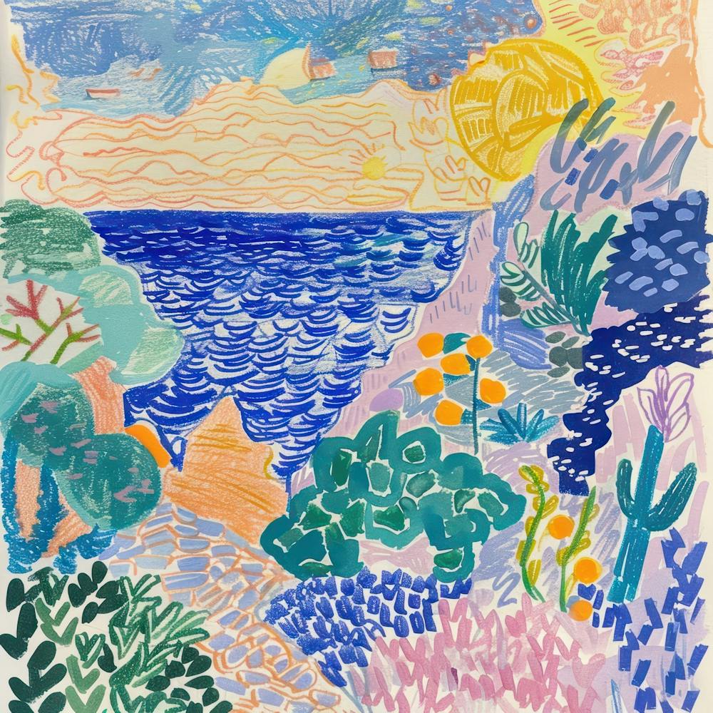 Seaside Painting Matisse Style 4