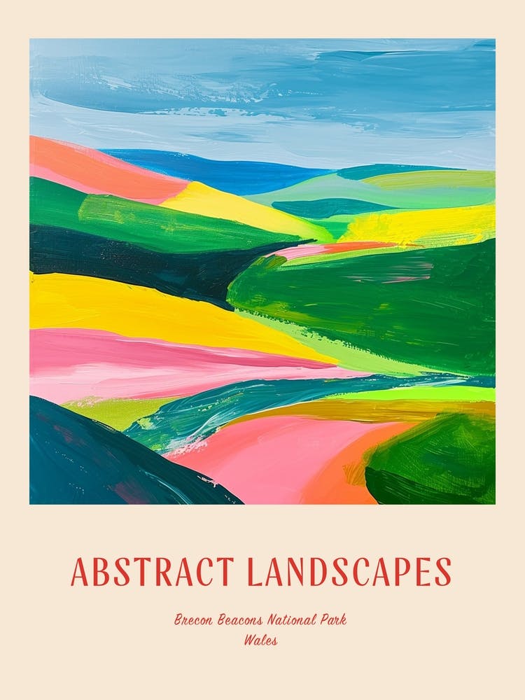 Colourful Abstract Brecon Beacons National Par 298e5b78 4cb3 481b Bd7e 8edbe2062e59 Poster