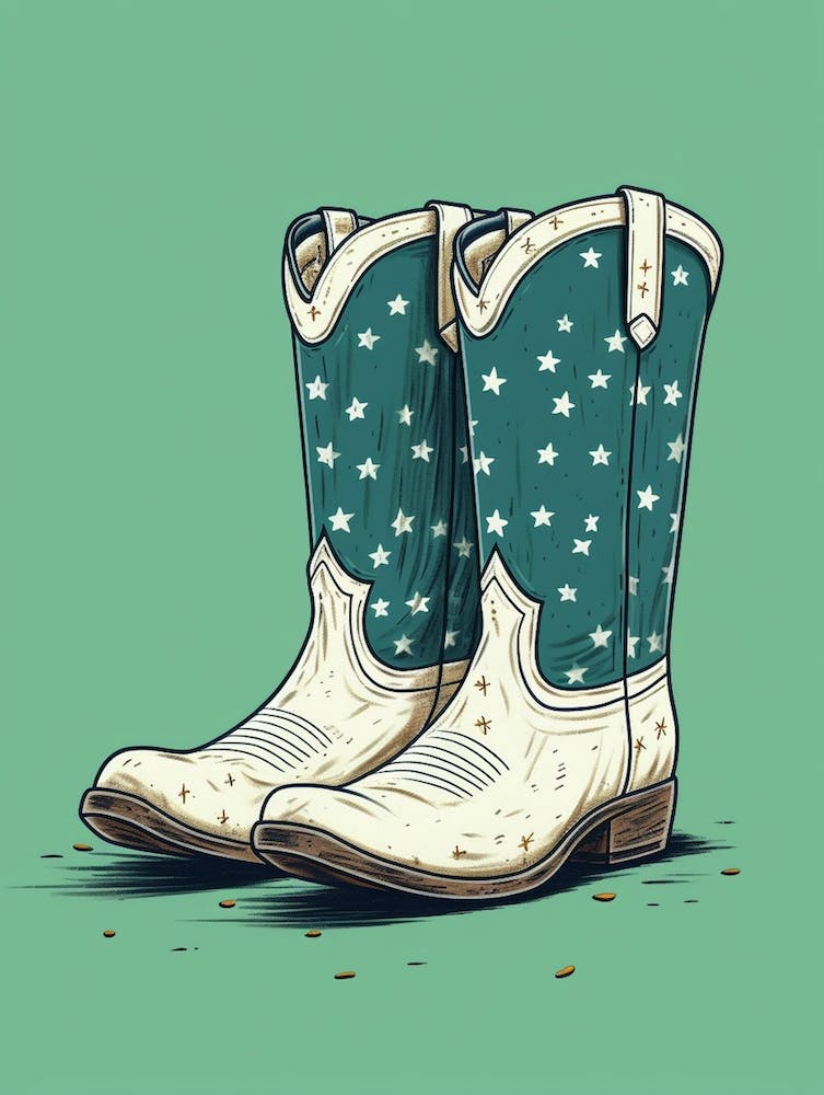 Cowgirl Boots Green 3