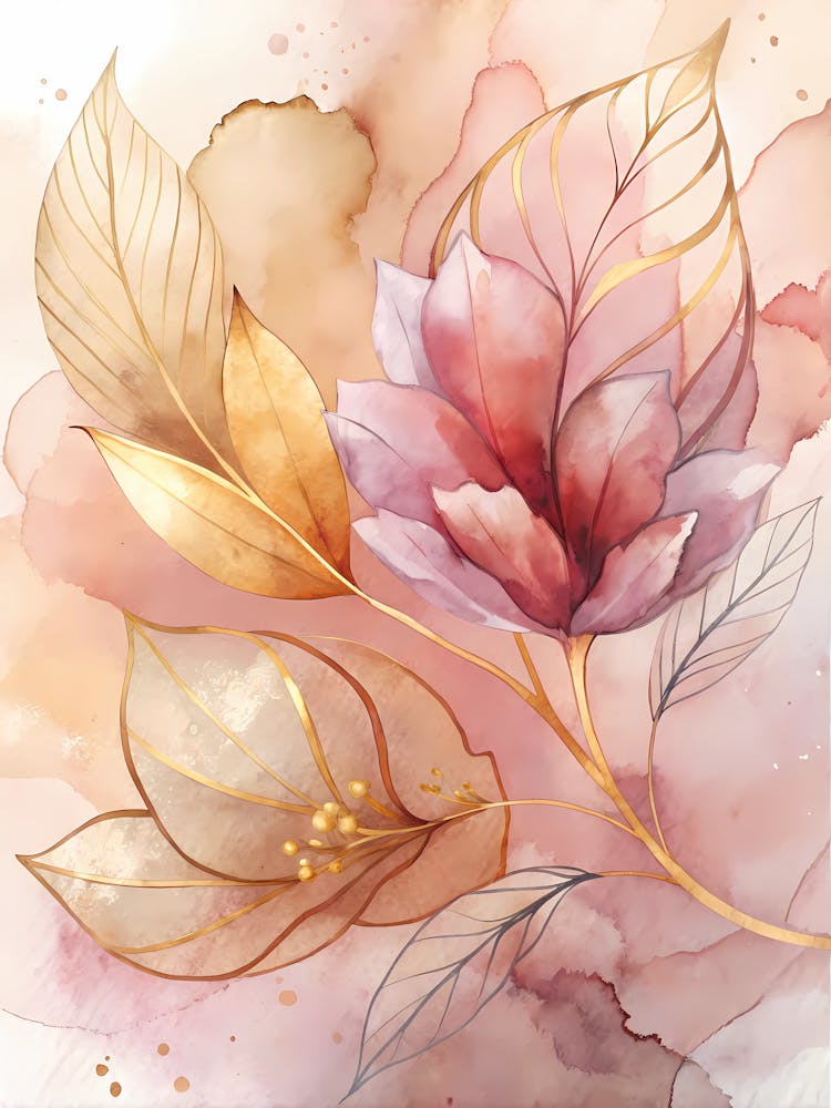 Aquarell von Blumen 7