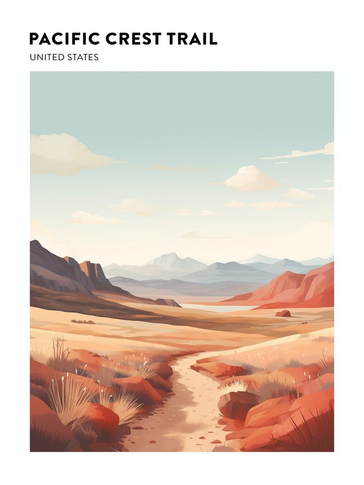 Pacific Crest Trail Usa 1 Hiking Trail Landscape Poster