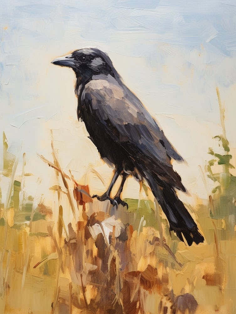Bird Painting Crow 3