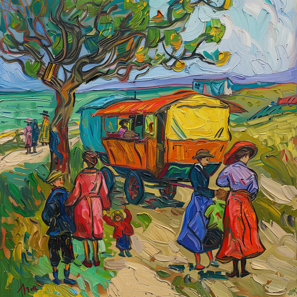 Tribute to Van Gogh. Gypsy Life at Arles Series