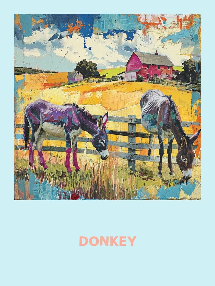 Donkeys Collage Poster 5