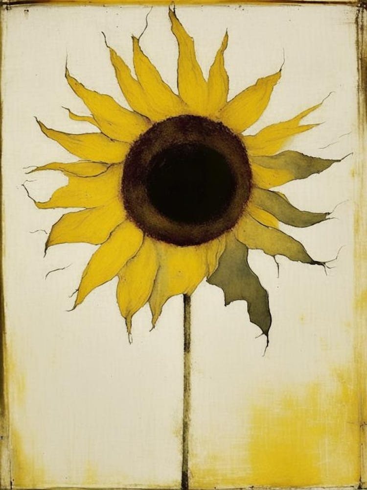 Sunflower Symbol 1, Abstract Painting